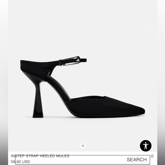 Black Zara slip on mules - Picture 3 of 6